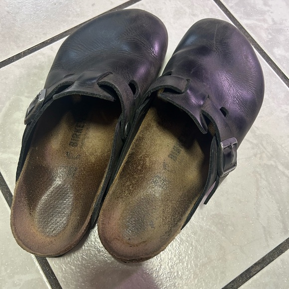 Black Leather Birkenstock Boston Clogs Sized 41 Regular Width MAKE AN OFFER! - Picture 10 of 14